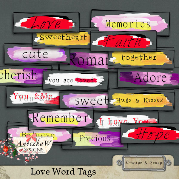 Love Word Tags by AneczkaW - Click Image to Close